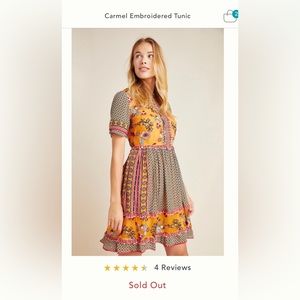 Anthropologie Carmel embroidered dress